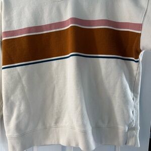 Madewell ReSourced Cotton Mainstay Sweatshirt in Kimball Stripe, XL